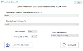 PowerPoint HD Video Convert/Export